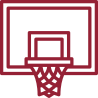 basketball hoop icon maroon