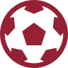 soccer ball icon maroon